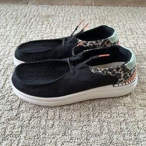 Hey Dude Women's Wendy Rise Jungle Slip-on Platform Sneaker, Funk Black, Size 10